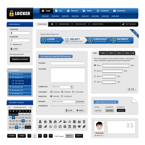 Web ontwerp website element vector — Stockvector
