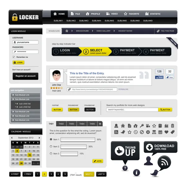 Web design website element vektor — Stockvektor