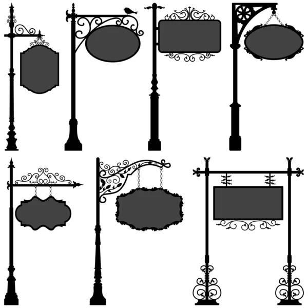 Panneau de signalisation Pole Frame Street — Image vectorielle