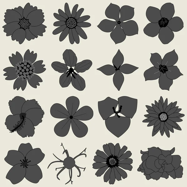 Blomma kronblad flora ikonen — Stock vektor