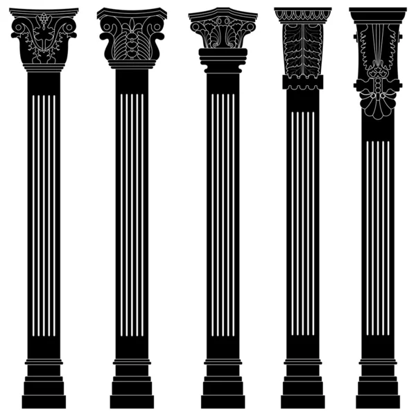 Colonna pilastro antica antica antica architettura greca romana — Vettoriale Stock
