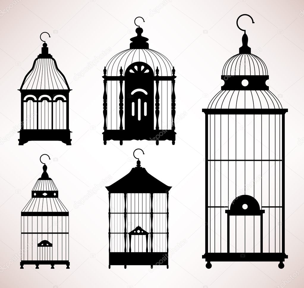 Bird Cage birdcage vintage retro silhouette