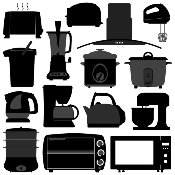 厨房电器电子电气设备工具 — 图库矢量图片