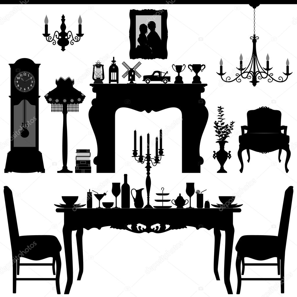 Dining Area Traditional Old Antique Furniture Interior Design