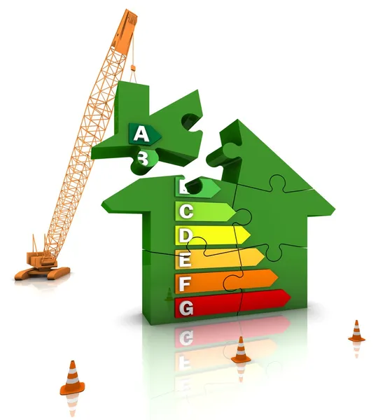 Energie efficiënt huis — Stockfoto