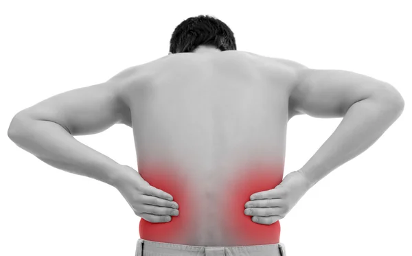 Людина з болем у спині — стокове фото