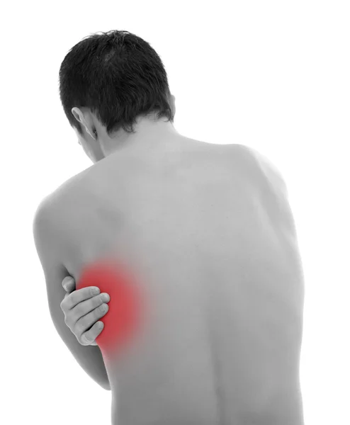 Біль у спині — стокове фото