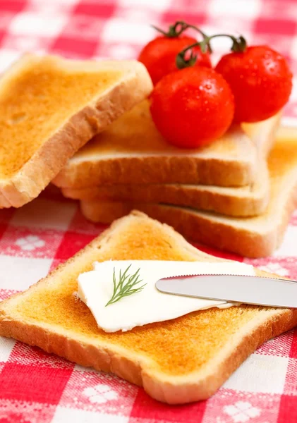 Grädde ost toast — Stockfoto