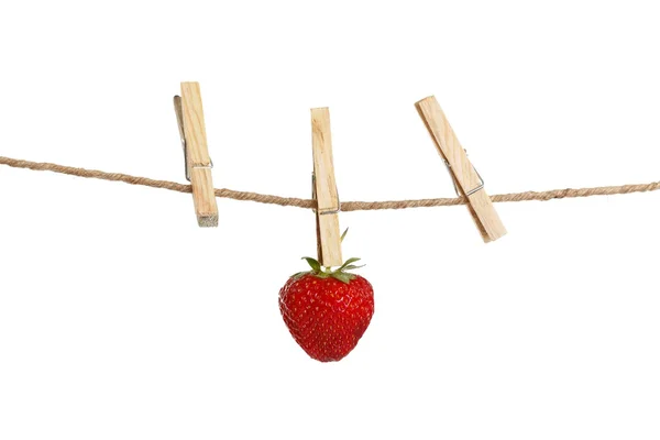 Hanged strawberry — Stock Photo, Image