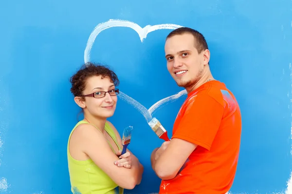 Love message on the wall — Stock Photo, Image