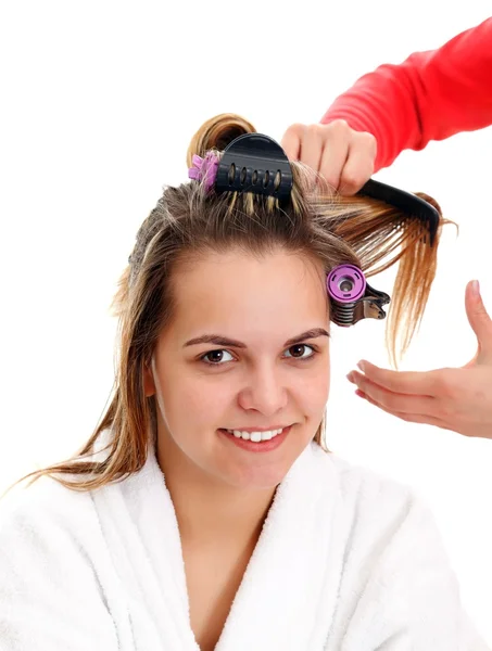 At the hairdresser — Stock Photo, Image