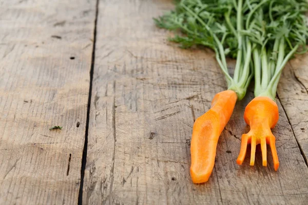 Carrot fork and knife — Stock Photo, Image