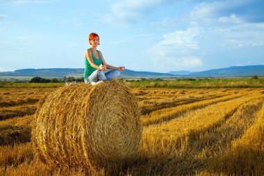 Outdoor yoga clipart