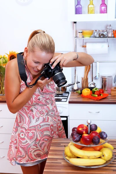 Fotógrafo de alimentos — Fotografia de Stock