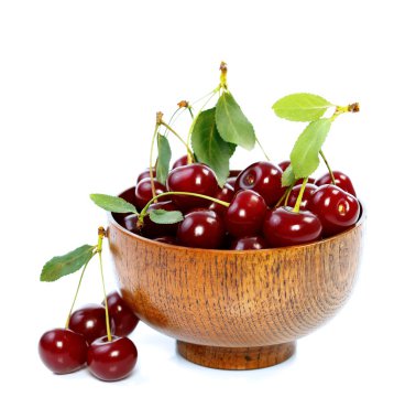 Cherries in bowl clipart