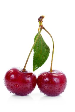 Wet cherries clipart