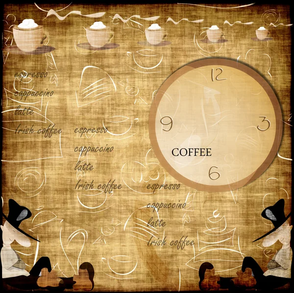 Koffie grunge — Stockfoto