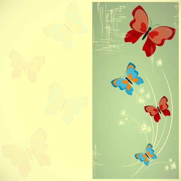 Carta farfalla — Vettoriale Stock