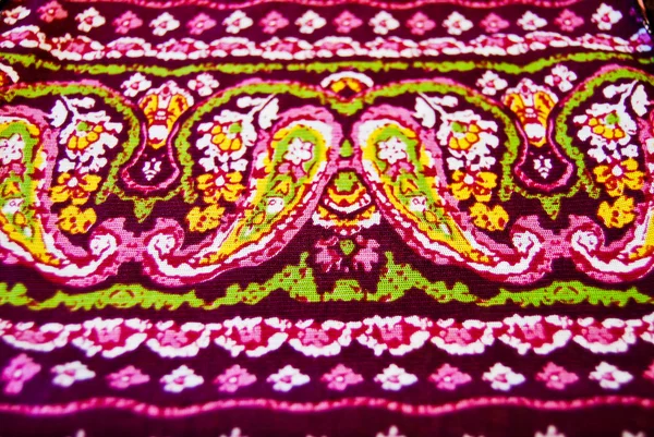 Vintage fabric with paisley pattern — Stock Photo, Image