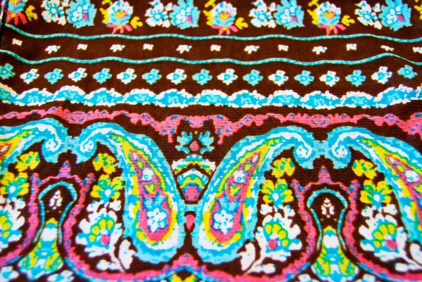 Винтажная ткань с рисунком из пейсли — стоковое фото