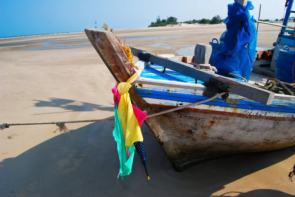 stock image Fisherman boat on the sea shore