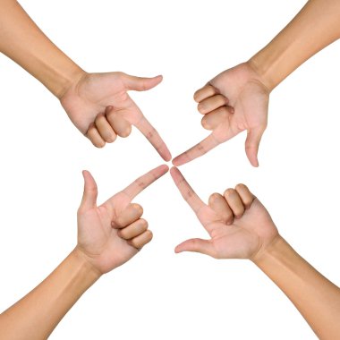 Hands of teamwork , conceptual style clipart