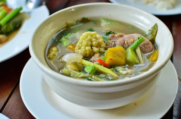 Pikantní zelenina polévka — Stock fotografie