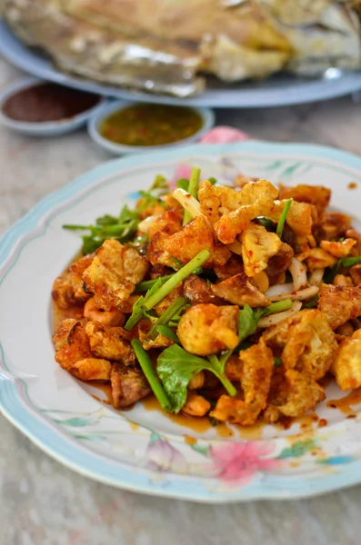 Pittige salade, Thaise stijl voedsel — Stockfoto