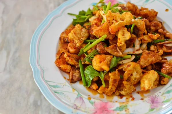 Гострий салат тайському стилі харчування — стокове фото