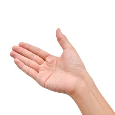 Hand raise for receive something clipart