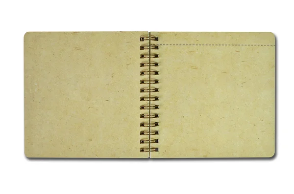 Brun återvinna papper anteckningsbok — Stockfoto