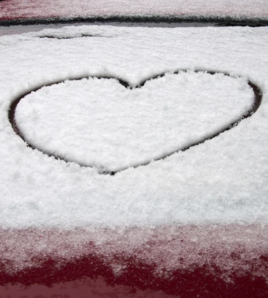 stock image Heart-shaped pattern on the window