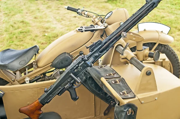 stock image Motorcycle with sidecar of the 2.world war