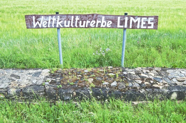 Antik limes fal, Németország — Stock Fotó