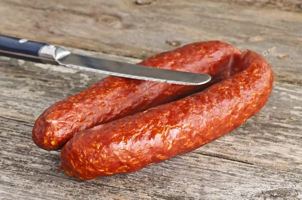 Sausage Kabanos of Hungary — Stock Photo, Image