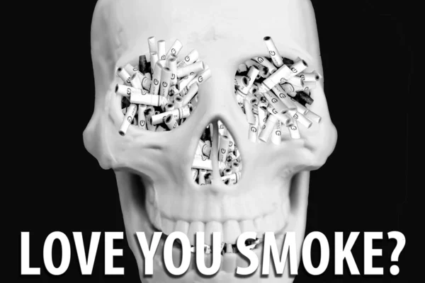 Dohányzás elleni ellenes reklám — Stock Fotó