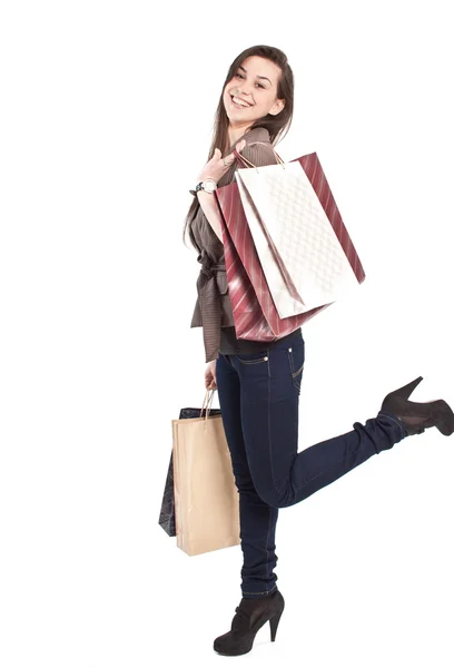 買い物袋を持っている女性 — ストック写真