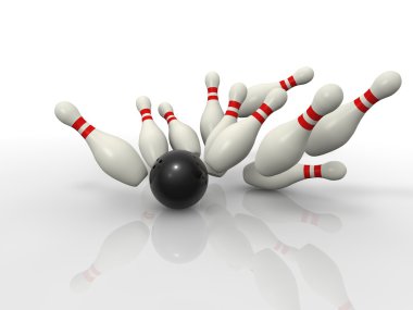 Bowling concept clipart