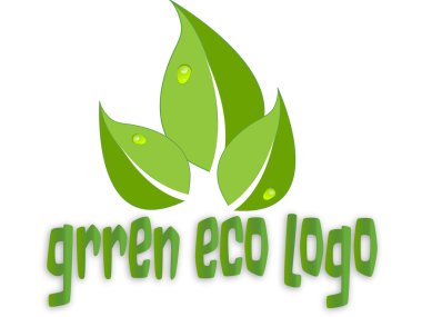 Green leaves logo clipart