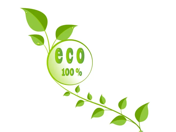 Logo hojas verdes — Vector de stock