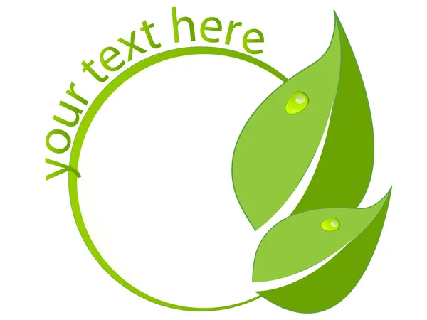 Зелене листя логотип — стоковий вектор