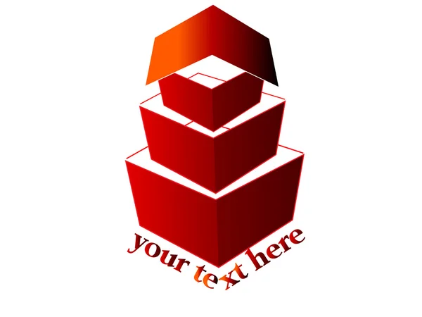 Logo de la maison 3d design — Image vectorielle