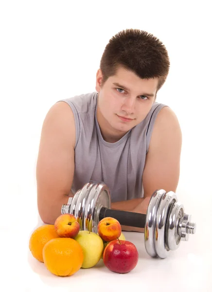 Healthy young men exercise — Stock Photo, Image