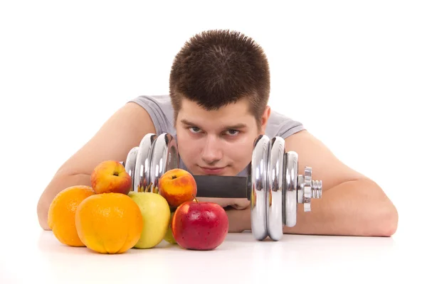 Healthy young men exercise — Stock Photo, Image