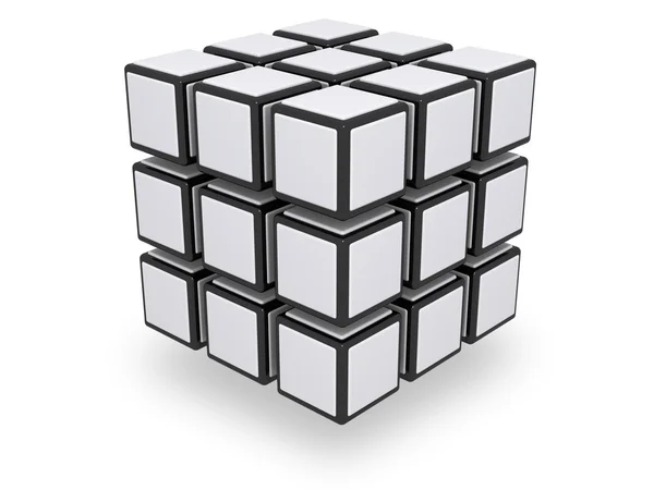 3 x 3 kubus gemonteerd — Stockfoto