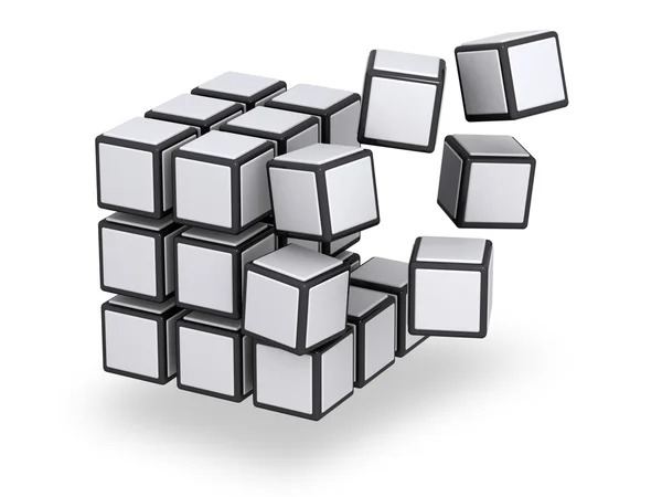 Cubo montado ou desmontado — Fotografia de Stock