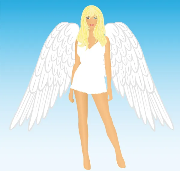 The girl an angel — Stock Vector