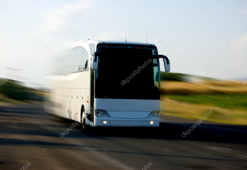 White bus