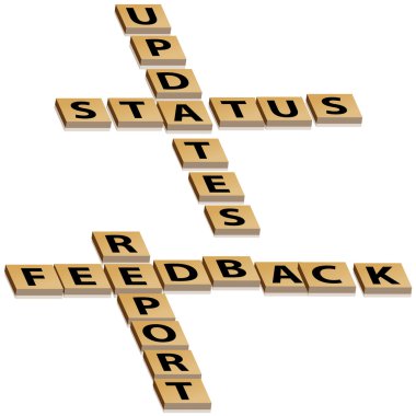 Crossword Feedback Report Status Updates clipart