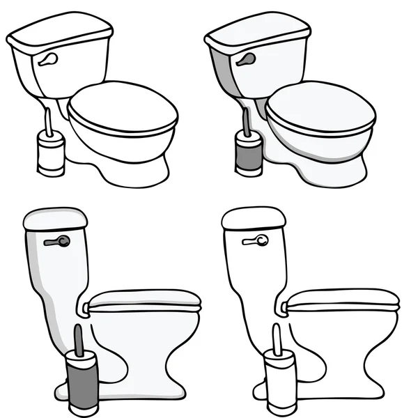 Toilet Commode Set — Stock Vector